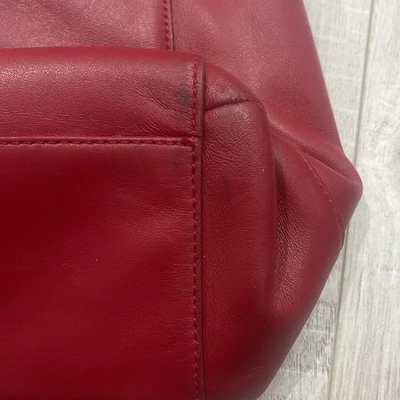 VTG Leather Coach Charlie Hobo Classic Dark Red Shoulder Bag - Picture 7 of 17